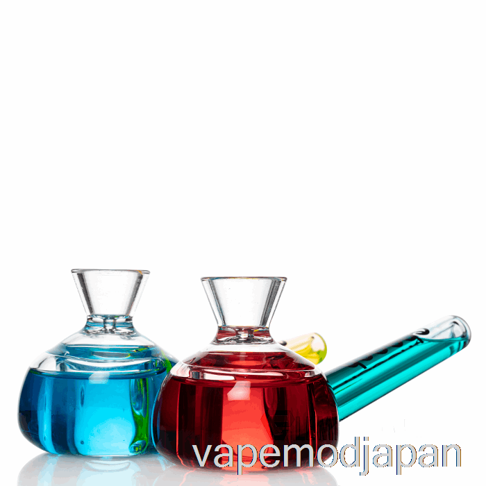 Vape Japan Cheech Glass デュアルバン フリーズブルハンドパイプ イエロー/レッド
